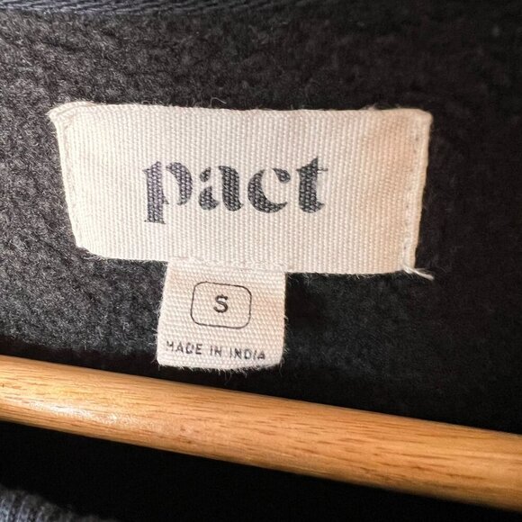 Pact Dress Womens Size Small Black Courtside Sweatshirt Organic Cotton Pockets - Picture 2 of 16